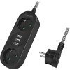 LOGILINK LPS262U SOCKET OUTLET 2-WAY + 3X USB-A 1.5M BLACK