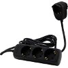 REV MULTIPLE SOCKET OUTLET 3+1-FOLD 2M BLACK POWERSPLIT 0012312514 SW