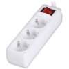 SONORA PSW301 POWER STRIP WITH 3 SOCKETS ON/OFF SWITCH 1.5M WHITE