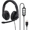 HAMA 139924 HS-USB300 USB PC OFFICE HEADSET STEREO BLACK