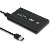 QOLTEC EXTERNAL HARD DRIVE CASE HDD/SSD 2.5'' SATA3 USB 3.0 BLACK