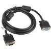 LANBERG EXTENSION CABLE VGA HD15M/HD15F DUAL-SHIELDED FERRITE BLACK 1.8M