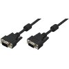 LOGILINK CV0017 VGA CABLE 2X 15-PIN MALE DOUBLE SHIELDED WITH 2X FERRIT CORE 15M BLACK
