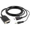CABLEXPERT A-HDMI-VGA-03-10 HDMI TO VGA AND AUDIO ADAPTER CABLE SINGLE PORT 3M BLACK