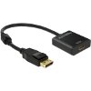 DELOCK 62607 ADAPTER DISPLAYPORT 1.2 MALE > HDMI FEMALE 4K ACTIVE BLACK