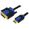 LOGILINK CHB3101 HDMI HIGH SPEED WITH ETHERNET V1.4 TO DVI-D CABLE GOLD-PLATED 1.0M BLACK