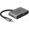DELOCK 64074 USB TYPE-C ADAPTER TO HDMI AND VGA WITH USB 3.0 PORT AND PD