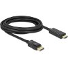 DELOCK 82435 CABLE DISPLAYPORT 1.1 MALE > HIGH SPEED HDMI-A MALE PASSIVE 3 M BLACK