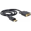 DELOCK 82590 CABLE DISPLAYPORT 1.1 MALE > DVI 24+1 MALE PASSIVE 1 M BLACK