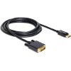 DELOCK 82592 CABLE DISPLAYPORT 1.3 MALE > DVI 24+1 MALE PASSIVE 3 M BLACK