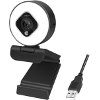LOGILINK UA0384 FULL HD USB WEBCAM, 76°, DUAL MICROPHONE, AUTO FOCUS, RING LIGHT, TRIPOD