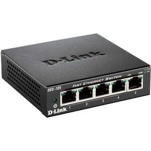 D-LINK DES-105 5-PORT FAST ETHERNET METAL DESKTOP SWITCH