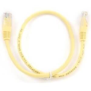 CABLEXPERT PP12-0.25M/Y YELLOW PATCH CORD CAT.5E MOLDED STRAIN RELIEF 50U PLUGS 0.25M