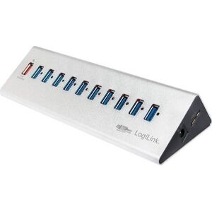 LOGILINK UA0229 USB 3.0 10+1 PORT HUB ALUMINUM WITH POWER SUPPLY