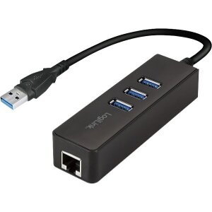 LOGILINK UA0173A USB 3.0 TO GIGABIT ETHERNET ADAPTER AND 3X USB 3.0
