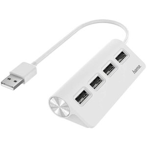 HAMA 200120 USB HUB HAMA, USB 2.0, 1:4, WHITE