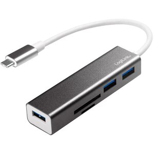 LOGILINK UA0305 USB-C 3.0 3-PORT HUB WITH CARD READER