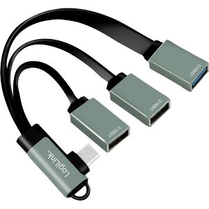 LOGILINK UA0361 USB-C HUB ANGLED PLUG, 2X USB 2.0 AF + 1X USB 3.0 AF