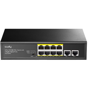 FAST ETHERNET 10PORT SWITCH POE CUDY FS1010PG