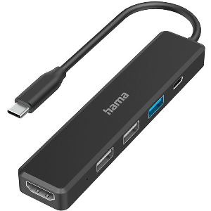 HAMA 200117 USB-C HUB MULTIPORT 5 PORTS 3 X USB-A USB-C HDMI