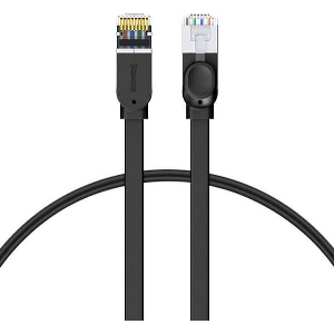 BASEUS CAT6 RJ45 ETHERNET GIGABIT NETWORK FLAT CABLE 1M BLACK