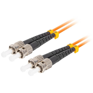 LANBERG FIBER OPTIC PATCHCORD MM ST/UPC-ST/UPC DUPLEX LSZH OM2 50/125 3.0MM 10M ORANGE