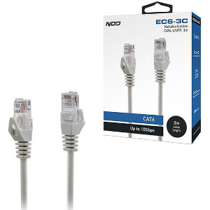 NOD EC6-3C ΚΑΛΩΔΙΟ ΔΙΚΤΥΟΥ CAT6, U/UTP, 3M