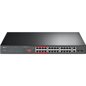 TP-LINK TL-SL1226P 26-PORT (24 10/100MBPS POE+ 2 GIGABIT/2 SFP COMBO) DESKTOP/RACK SWITCH
