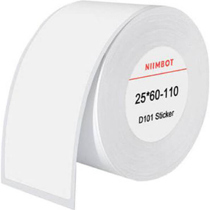 THERMAL LABELS NIIMBOT STICKERS 25X60 MM, 110 PCS (WHITE)