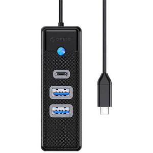 ORICO PWC2U-C3-015-BK-EP HUB ADAPTER USB-C TO 2X USB 3.0 + USB-C 5 GBPS 0.15M BLACK