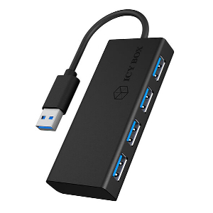 RAIDSONIC ICY BOX IB-AC6104-B 4 PORT HUB WITH USB 3.0 TYPE-A INTERFACE