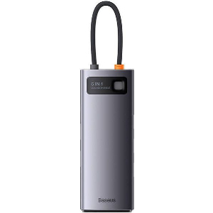 BASEUS STARJOY SERIES 6-IN-1 MULTIFUNCTIONAL HUB TYPE-C HDMI 4K 3XUSB3.0+ NETWORK LAN RJ45 GREY