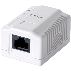 LOGILINK NP0071 CAT.6 WALL OUTLET 1X RJ45 UTP PURE WHITE