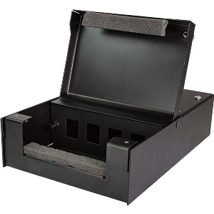 LOGILINK NP0090 CONSOLIDATION POINT BOX FOR 4 KEYSTONES JACKS, METAL, BLACK