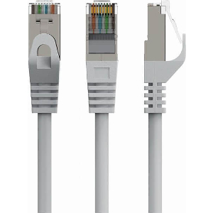CABLEXPERT S/FTP CAT. 6A LSZH PATCH CORD GREY 1 M PP6A-LSZHCU-1M