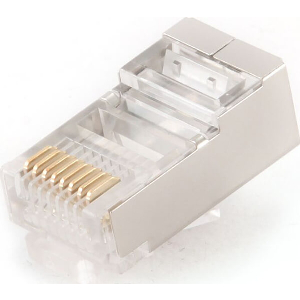 CABLEXPERT SHIELDED MODULAR CAT6 PLUG 30U'' GOLD PLATED 10 PCS PER BAG PLUG6SP/10