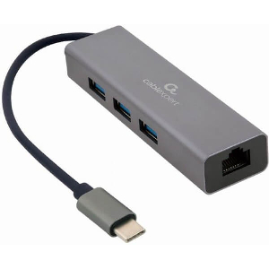 CABLEXPERT  USB-C GIGABIT NETWORK ADAPTER WITH 3-PORT USB 3.1 HUB