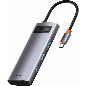 BASEUS METAL GLEAM SERIES 9-IN-1 MULTIFUNCTIONAL TYPE-C HUB RJ45 + HDMI 4K + USB + CARD READER DOCK