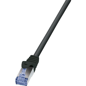 LOGILINK PATCH CABLE CAT.6A S/FTP BLACK 10M, PRIMELINE