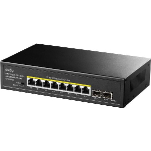 CUDY GS1008PS2 8-PORT UNMANAGED POE+ 120W GIGABIT SWITCH + 2 SFP PORTS