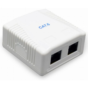 GEMBIRD NCAC-2U6-01 CAT6 UTP 2-PORT SURFACE MOUNT BOX