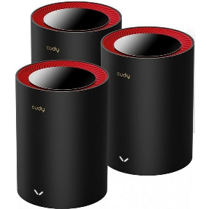 CUDY M3000 MESH WI-FI6 AX3000 BLACK 3-PACK