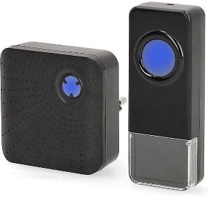 NEDIS DOORB310BK WIRELESS DOORBELL SET WITH 1 RECEIVER AND 58 MELODIES BLACK