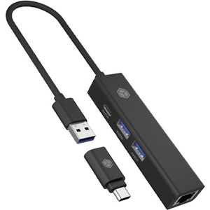 ICY BOX 4 PORT TYPE-C/USB 3.2 HUB AND LAN ADAPTER IB-HUB1439-LAN