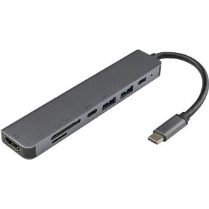 SBOX 7IN1 ADAPTER USB C TO PD + TYPE C + HDMI + TF + SD + 2 X USB SS TYPEC-7IN1