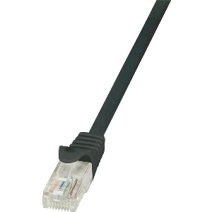 LOGILINK PATCH CABLE CAT.6 U/UTP BLACK 0,25M ECONLINE