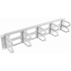 LANBERG 19'' CABLE MANAGEMENT AK-1206-S PANEL 5 RINGS - TYPE B 2U GREY