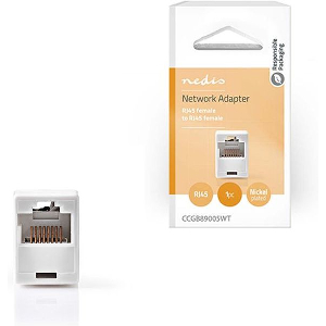NEDIS CCGB89005WT NETWORK COUPLER CAT5, RJ45 FEMALE - RJ45 FEMALE WHITEP
