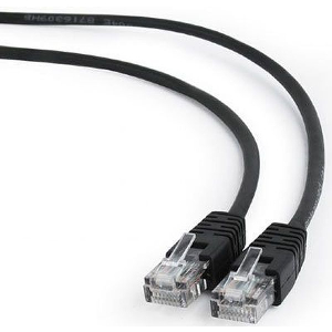 CABLEXPERT CAT5E UTP PATCH CORD BLACK 10M PP12-10M/BK