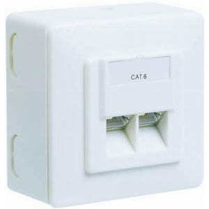 GOOBAY 68244 ΠΡΙΖΑ ΤΟΙΧΟΥ ΕΞΩΤΕΡΙΚΗ CAT 6 ΛΕΥΚΗ